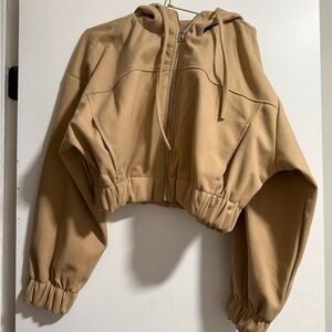 Tan Women's Cropped Jacket